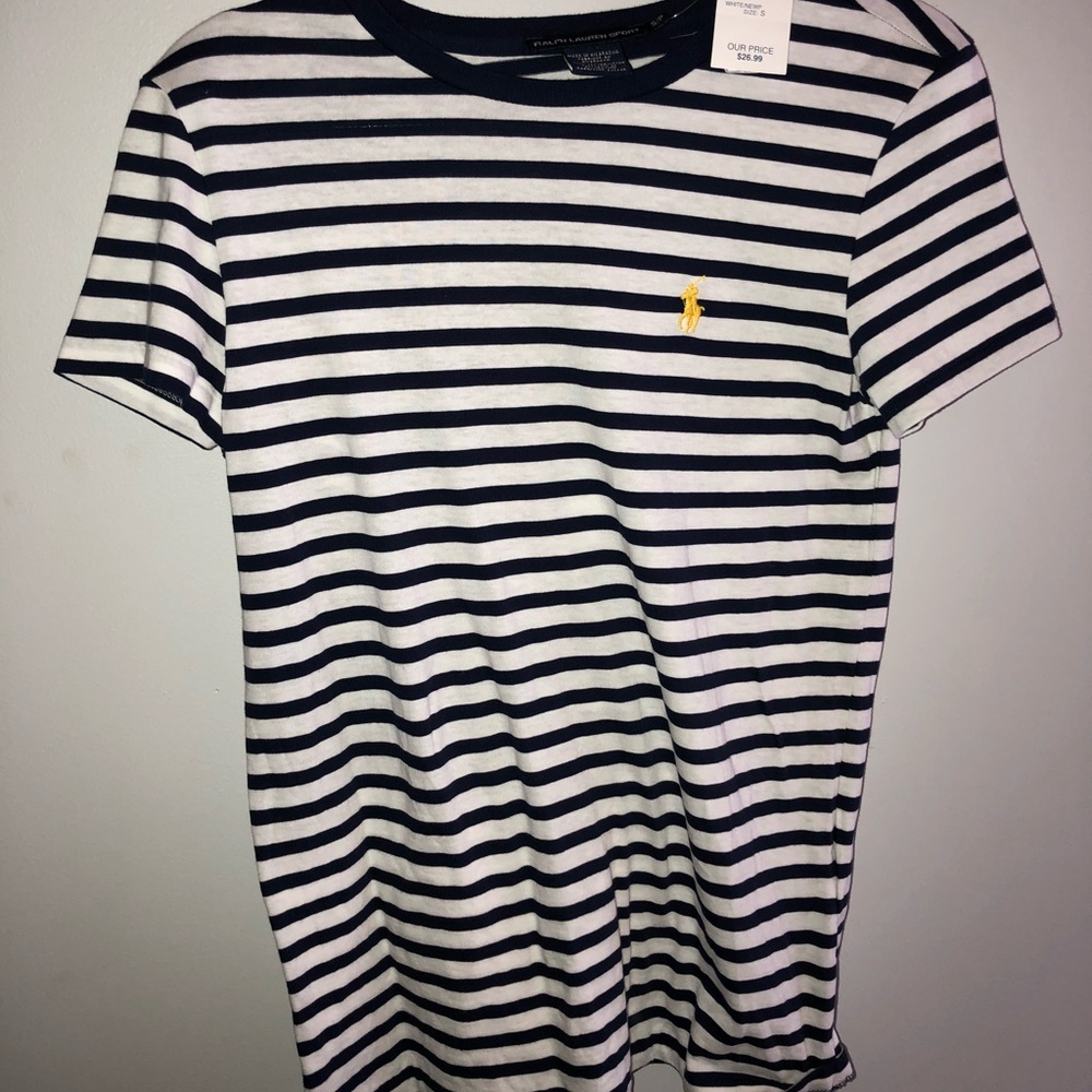Striped polo tee